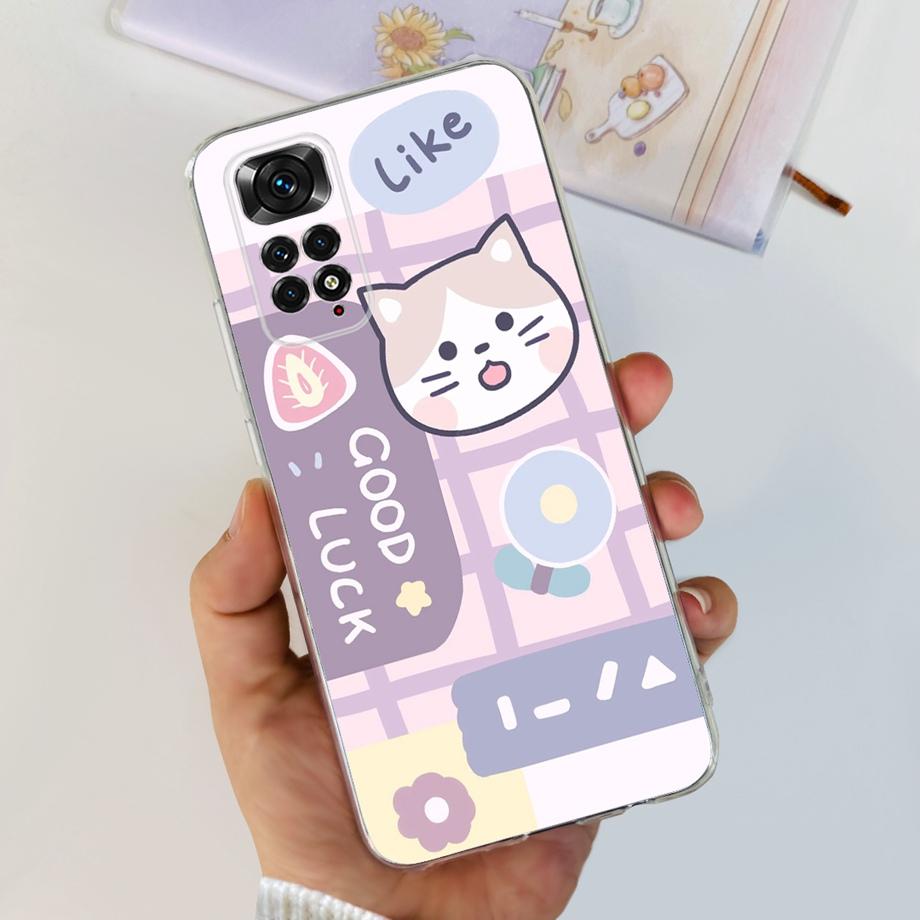 Women Fashion Phone Case For Xiaomi Redmi Note 11 Pro 4G 5G / Redmi Note11 11s 4G Global Luxury Slim Silicone Bumper Coque Soft