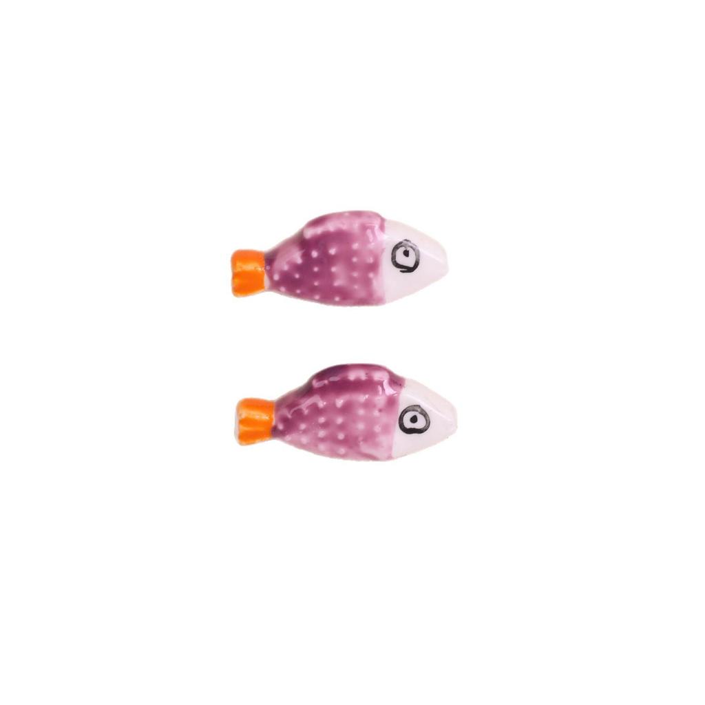 Hobby Hand-Painted Ceramic Fish Beads for DIY Jewelry