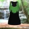 3D Green Pine and Cypress Print Women Workout Yoga Gym Printed Summer Sport Shirts Plus Size Vests