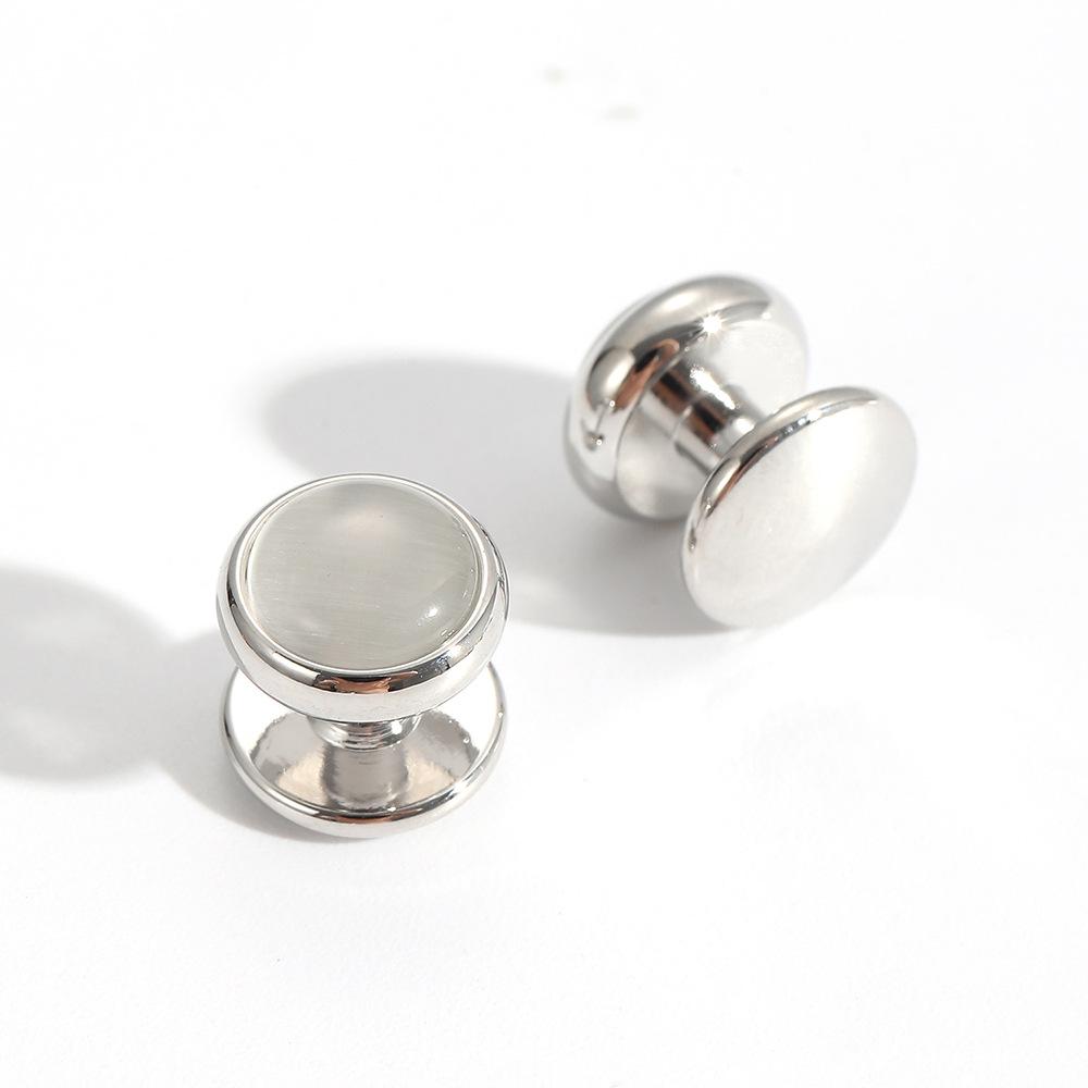 

Высококачественный набор запонок «кошачий глаз» для мужчин и женщин — аксессуары для костюмов и рубашек во французском стиле Plated