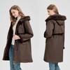 Two-sided Wearing Large Fur Collar Mid-length Fleece-lined Parkas Women's Cotton-padded Coat Thickened Jacket