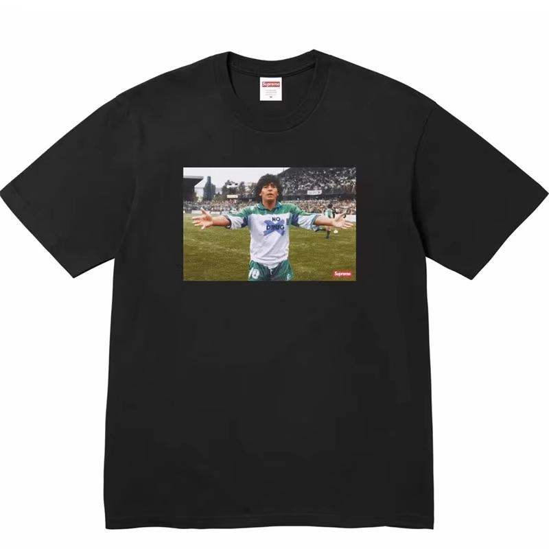 American Trend Brand SUP2025 Spring and Summer New Maradona Print Daily Commuting Sports Men and Women The Same T-shirt