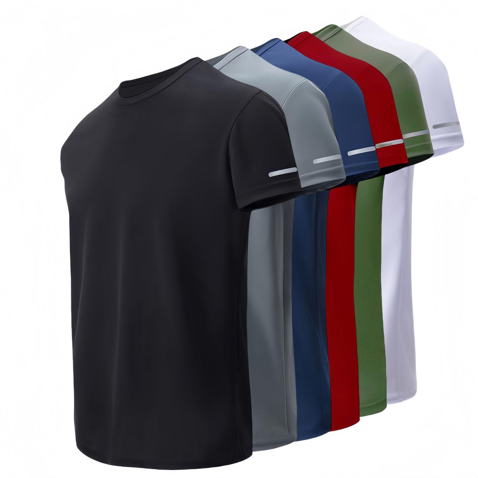 Premium Price Europese Pasvorm Multipack Heren Sneldrogende Sport T-shirts - Blauw XXL witte kleur/blauwe kleur/rode kleur