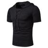 Men's Summer Oversized Slim-Fit Vintage Short-Sleeve T-Shirt Hoodie