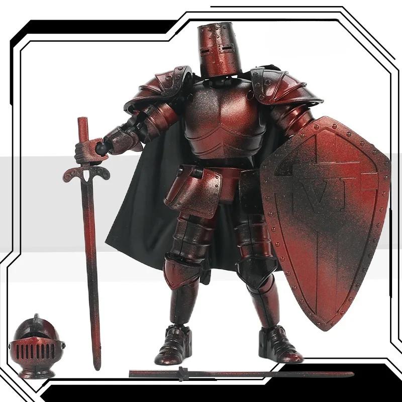 Medieval Knight  Lucky 13 Doll Figure Movable Joint Puppet Joint Building Block 3D Assembled Boy Toys Gifts Building Blocks Kids