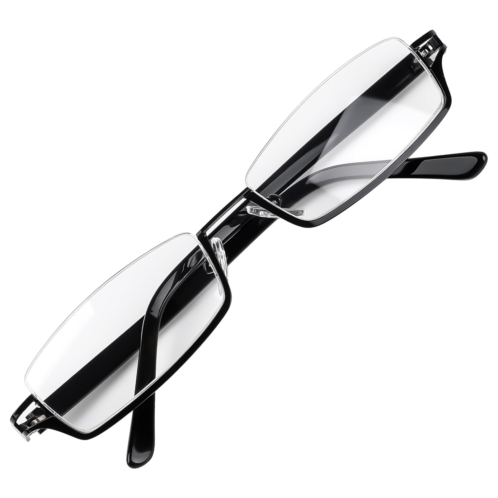 

CINECE Модные квадратные очки с защитой от синего света и УФ-лучей, металлические, нижние, унисекс, оправа, защита, защита, оправа, чёрный