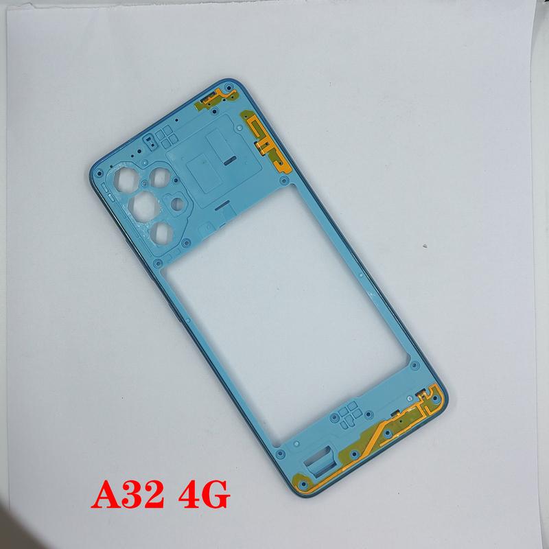 For Samsung A32 4G A325 Middle Frame Housing Bezel Plate With Side Button Repair Parts