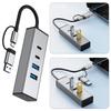 4 Port USB 3.2 Hub with USB C Port 10Gbps Data Transfer Wide Compatibility for Laptops Tablets Smartphones and More