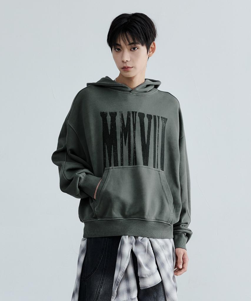 Mmxviii Vintage Hoodie Dusty Mint