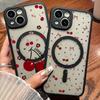 Cherry Pattern Shockproof Magnetic Case For iPhone 17 Air 16e 16 Pro 15 14 13 12 Pro Max 11 For Magsafe Hard Matte Phone Cover