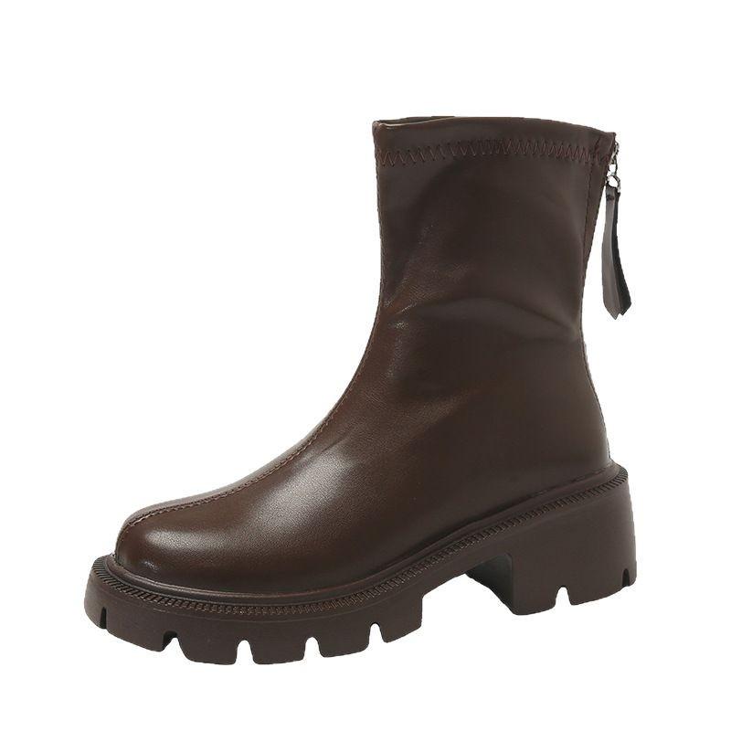 Martin boots women's shoes 2025 new popular women's boots thick-soled thin boots British style small short boots women's spring and autumn single boo