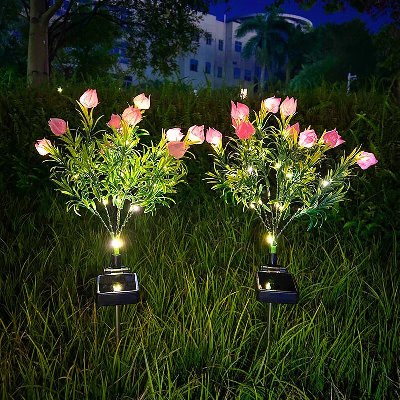 Solar Gardenia Flower Outdoor Garden Lights