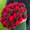 Green Rose Bouquet Blanket Fashion Rose Nap Blanket Knitted Flower Blanket  Mother's Day