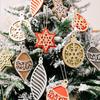 Colorful Wooden Christmas Ornaments With Festive Patterns For Holiday Decor