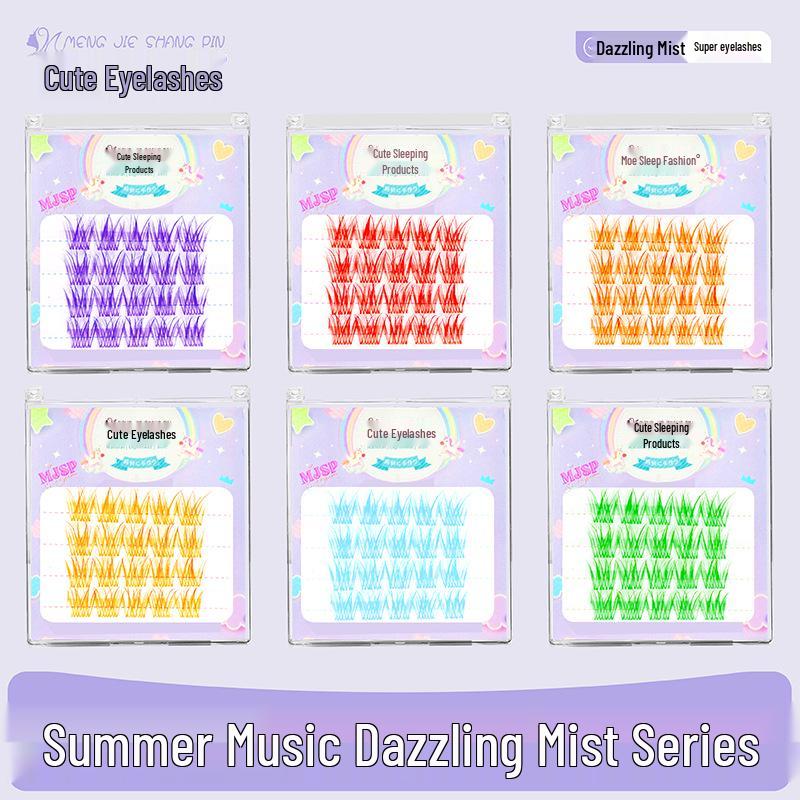 

Mengjie Shangpin Summer Music Colored Elf False Eyelashes - Girl Group Style for Photogenic Looks