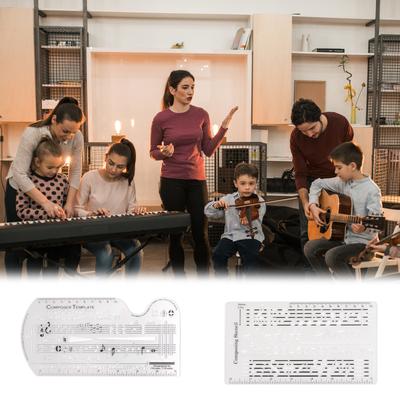 Staff Drawing Ruler Song Writer's Composing Template Stencil Composing Notation Tool for Music Notes Engraving