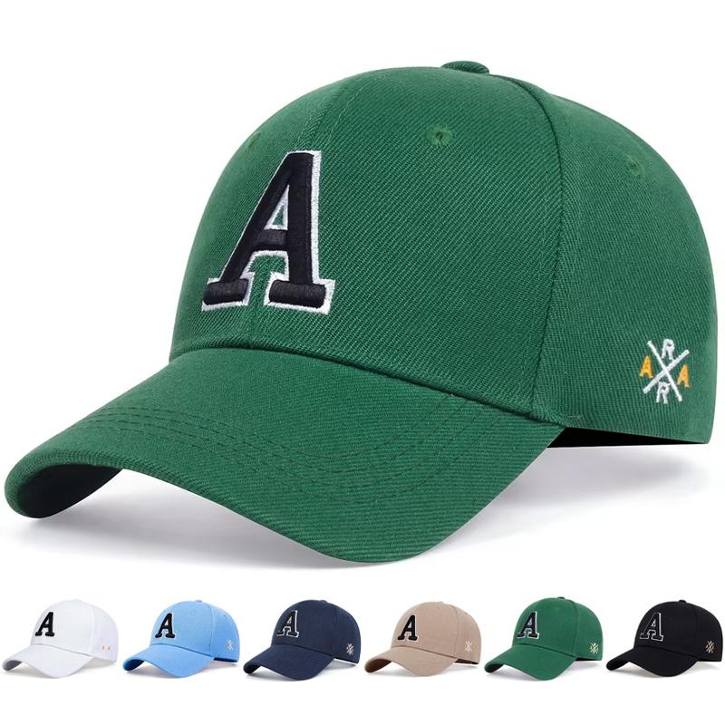 

Unisex Letter Embroidery Baseball Cap Spring and Autumn Snapback Hat Adjustable Casual Cap Sunscreen Hat білий