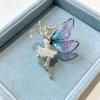 Angel Wings High-End Dancing Girl Brooch: Creative Coat Corsage and Clothing Accessory