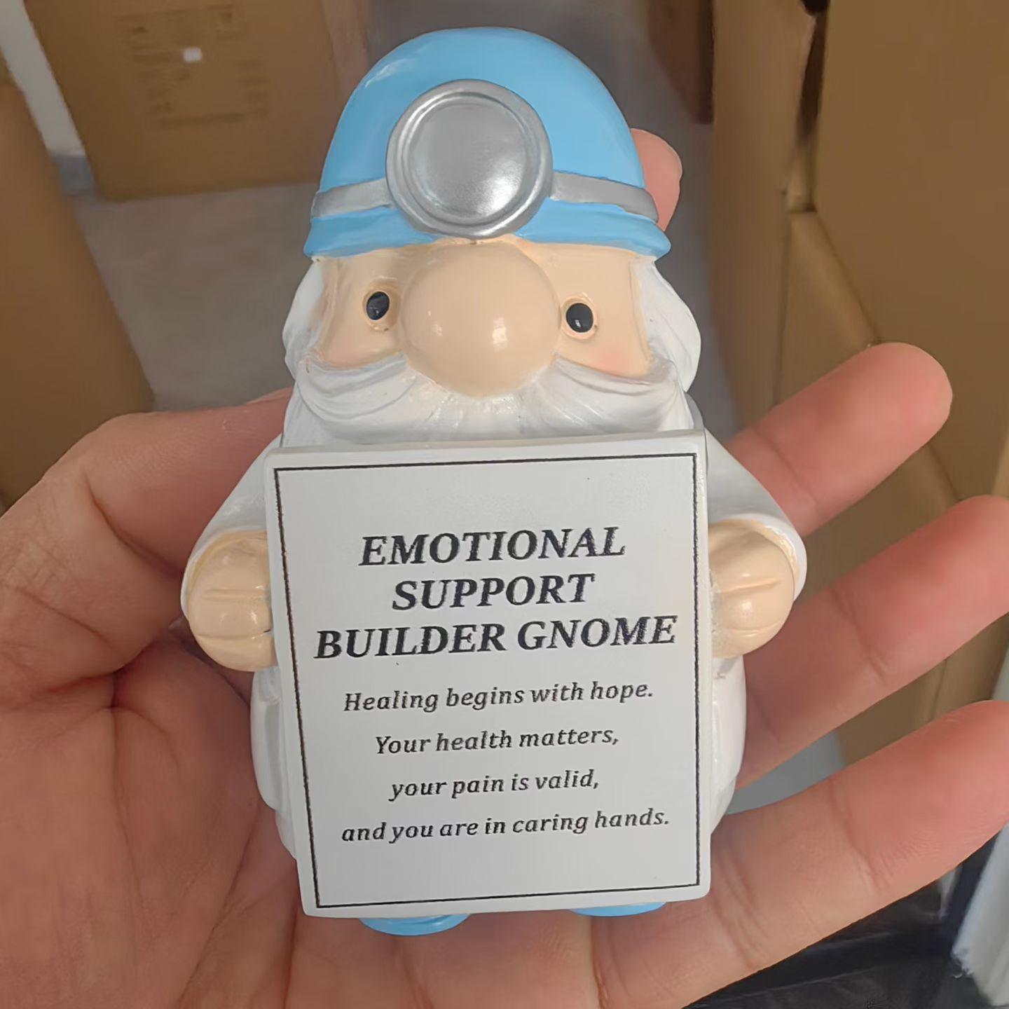 Эмоциональная поддержка Гномы Коллекционные, Пять Фигурок Гномов Эмоциональной Поддержки по Профессиям, Резиновые Ремесленные Украшения, Теплые Подарки