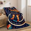 1PC Interstellar Astronaut Flannel Blanket, Multi Size Living Room Sofa, Nap Carpet Soft and Comfortable, Machine Washable