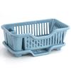 Kitchen Drain Rack Dishwasher Plastic Storage Box Water Filtering Dish Plate Bowl Holder Countertop Utensil Organizer