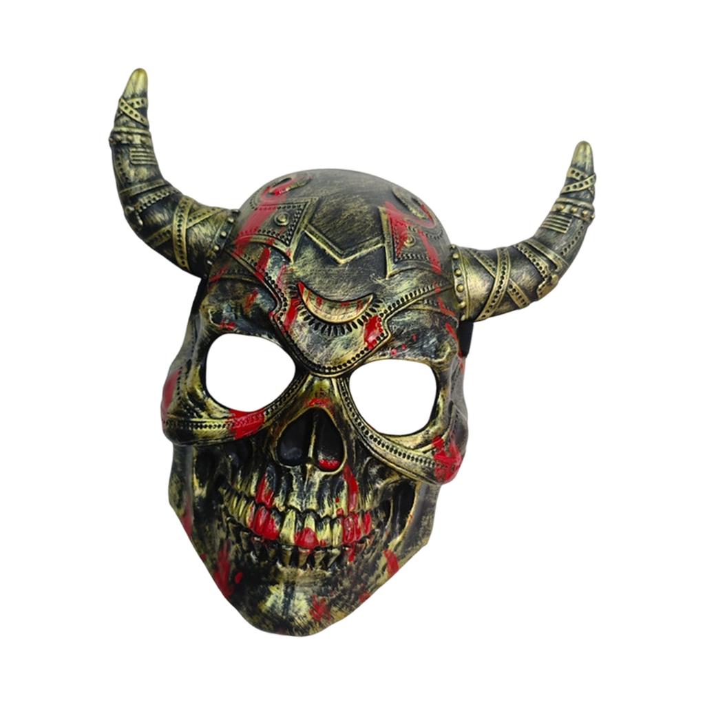 Masquerades Mask Devil Demons Mask Goat Head Skull Mask for Halloween Masquerade Cosplay Costume Devil Horns Mask