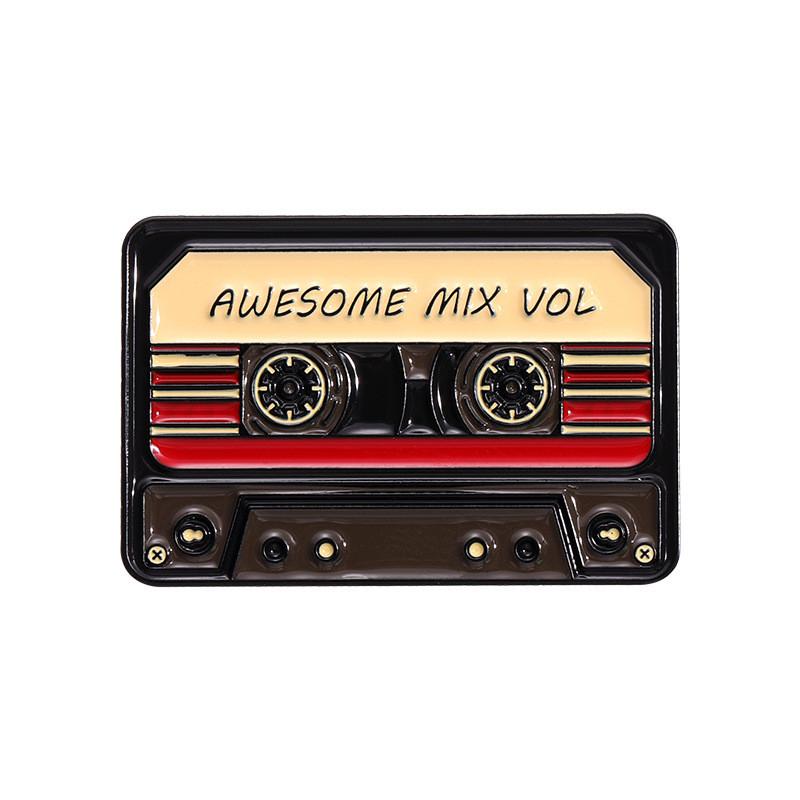 Music Cartoon Artistic Cassette Brooch Colorful Alloy Pin Unique Decoration Everyone For