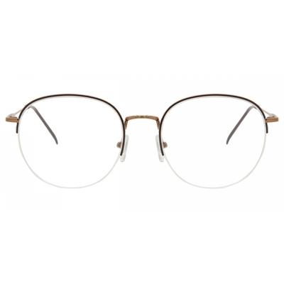 Lunettes de vue mode homme marron ovales demi-cerclées Collection Smartbuy Treysab 930g