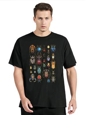 Insect Animal Printed T Shirt Cotton Casual Fashion T-shirt Oversized Unisex Tops Fitness Tees Men's Clothing Streetwear Graphic