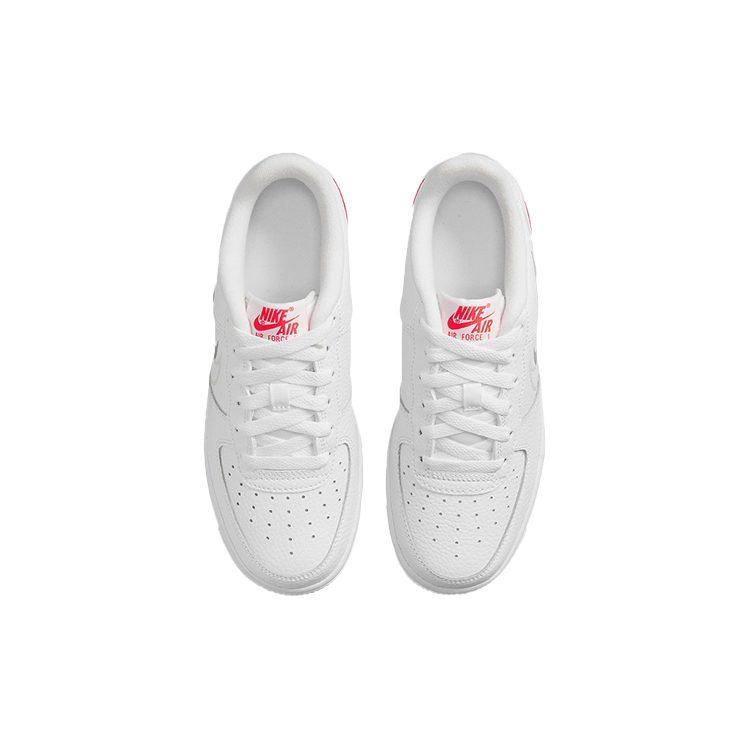 Nike Air Force 1 Low Multi-Swoosh White Particle Grey Photon Dust Bright Crimson GS DO6486-100