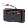 4-Port Fast Charger 12V 24V USB QC3.0 PD Panel Mount Vehicle Display 90W