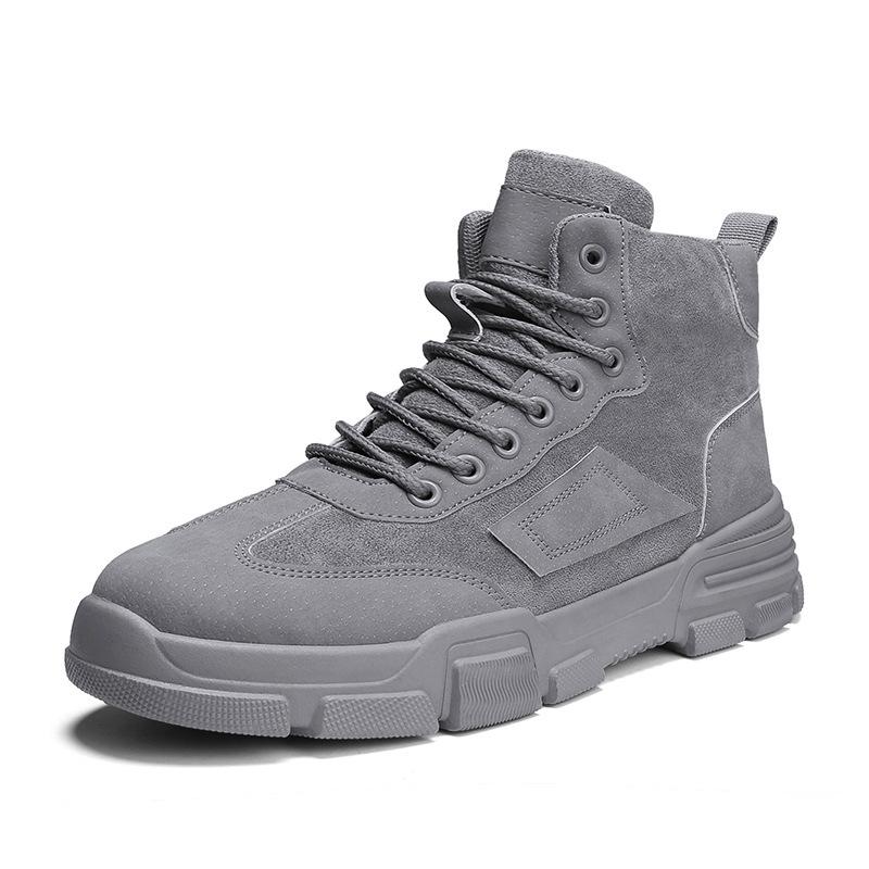 New Boots Men Work Shoes Lace Up Ankle Boots Men Fashion Platform Shoes Comfortable Men Casual Boots Classic Male Sneakers