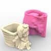 3D Angel Girl Flower Pot Silicone Mold Candle Holder Resin Mold DIY Storage Box