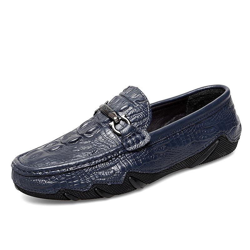 Fashion Leather Men Shoes Luxury Trendy 2024 Casual Slip On Formal Loafers Men Moccasins Italian Black Male Driving Shoes Sneakers