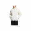 adidas Logo Embroidered Hooded Zip-Up Work Jacket for Men, White