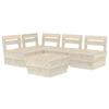 Garden Lounge Set - VIDAXL - Pallet 5 Pcs - Impregnated Spruce Wood - Modular Design - Rustic Charm
