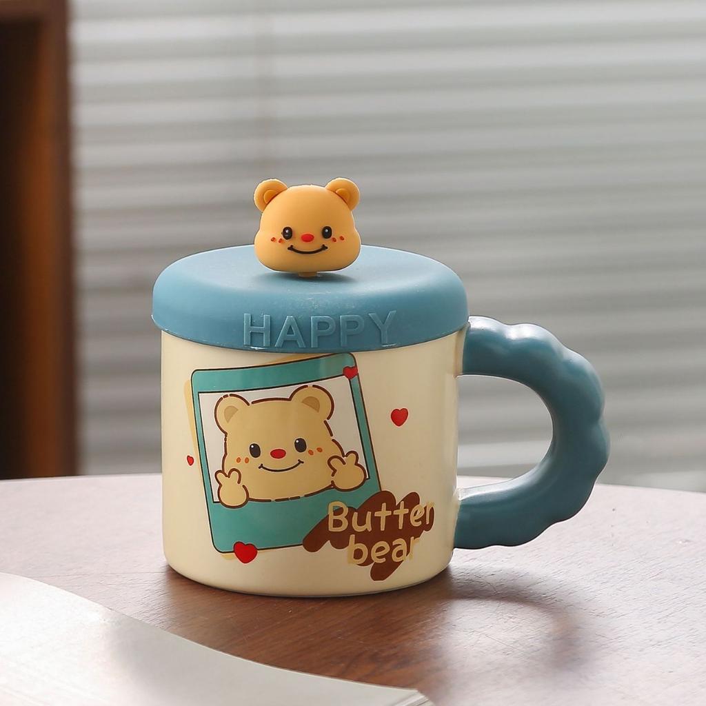 Creative Bear Mugs High Appearance Level Covered Ceramic Cups As Souvenirs Cute Home Coffee Cups and Drinking Cups