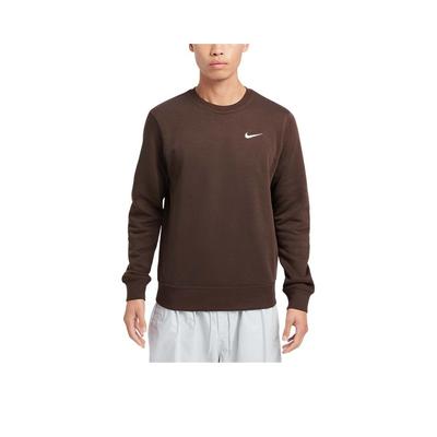 Logo Pattern Round Neck Pullover Long Sleeve Sweatshirt Men Sweatshirt Brown 623459-237