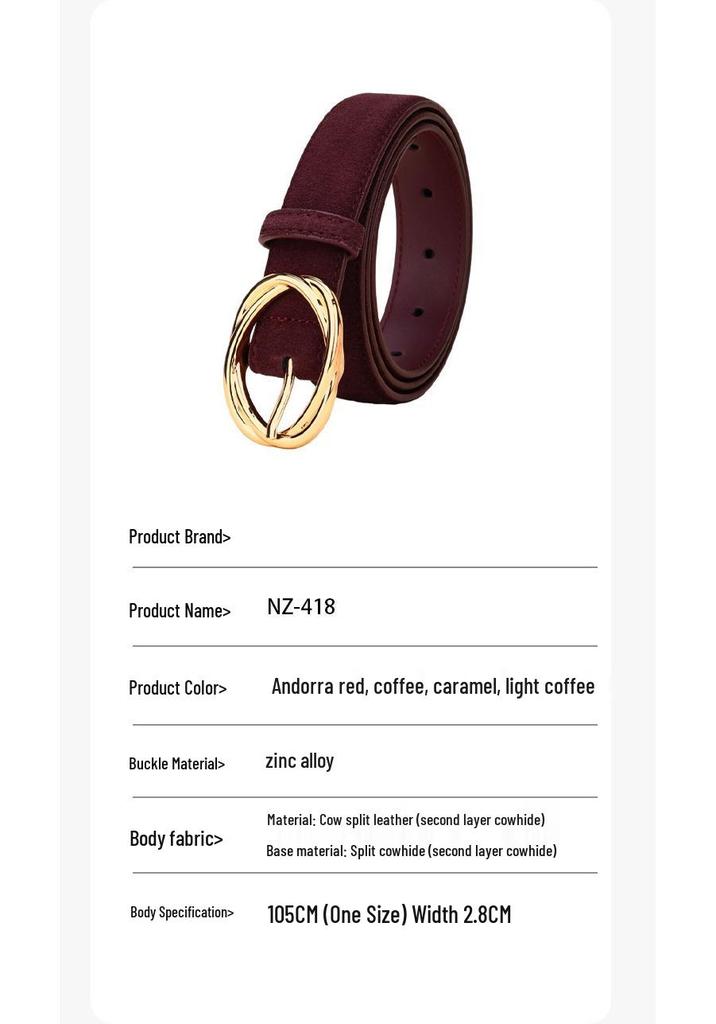 Korean Style Women's Slim Leather Belt with Pin Buckle - Fashionable and Decorative for Jeans