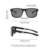 Mode Sonnenbrille für Herren Damen Klassischer quadratischer Rahmen Outdoor Fahren Spiegel Nachtsicht Sonnenbrille