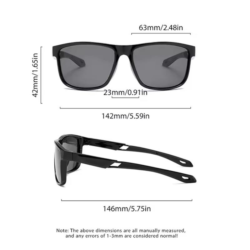 Mode Sonnenbrille für Herren Damen Klassischer quadratischer Rahmen Outdoor Fahren Spiegel Nachtsicht Sonnenbrille