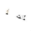 Creative Resin Panda Music Note Sculpture Figurine Tabletop Ornament Modern Cute Table Centerpiece