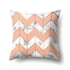 Polyester Pillow Case Nordic Ins Style Marble Geometric Printed Peach Leather Velvet Living Room Sofa Pillow Case