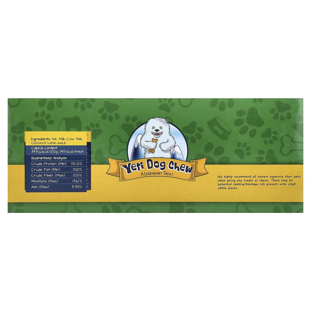 Yeti Dog Chew, Himalayan Yak Cheese, For Dogs, Coconut, 3 lb