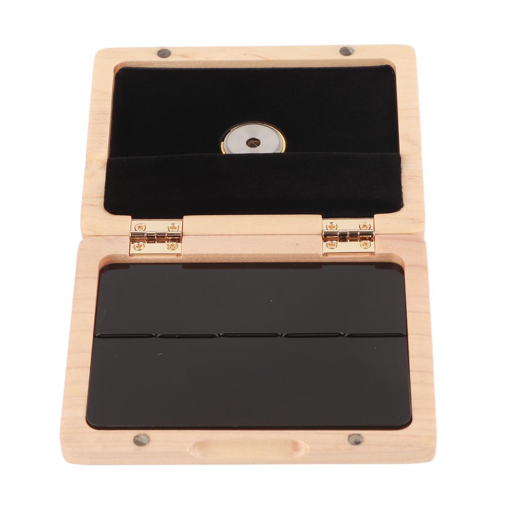 Saxophone Clarinet Reed Case Solid Wood 5 Reeds Holding Storing Box with HygrometerLog Color