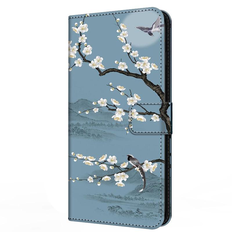 Buch Leder Süße Hülle Für Samsung Galaxy A12 A02 A03s A42 A32 4G A52s 5G Hülle Portemonnaie Blume Bemalt Kühl Ständer Klapp A 03s 12