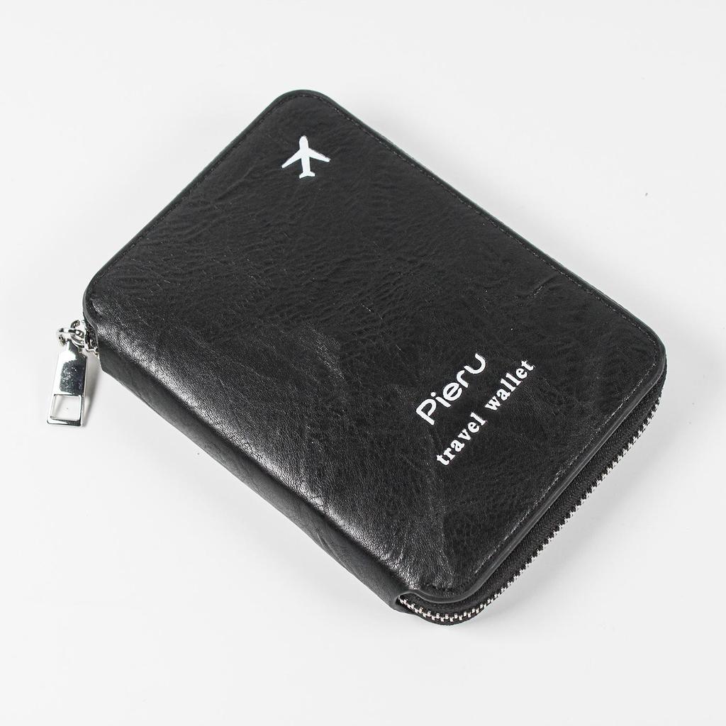 2024 RFID Anti-Theft Zipper Passport Holder: Multifunctional Travel Wallet Organizer