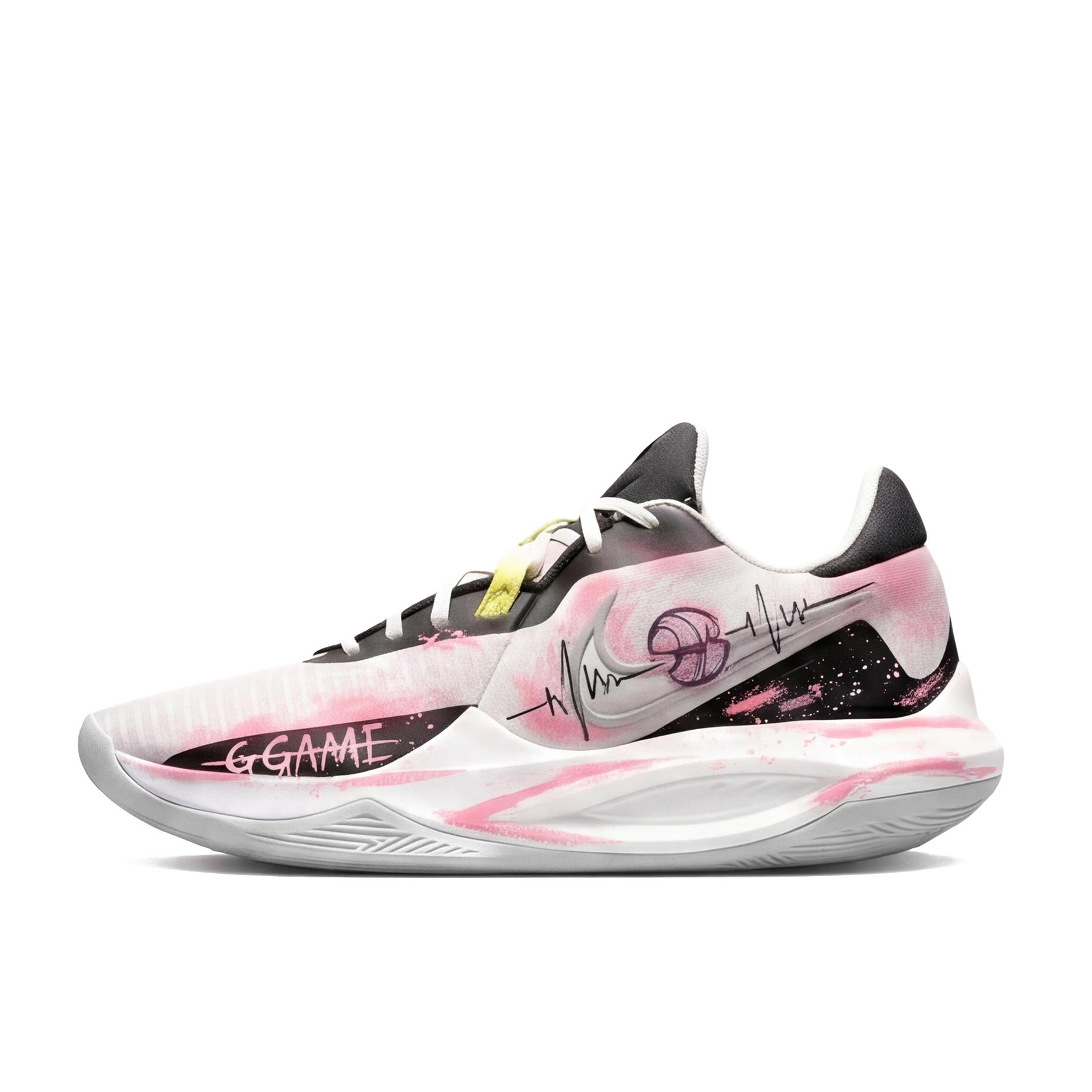 

Nike Precision 6 Heartbeat Gaming Cushioning Slip Resistant Low top Performance Basketball Shoes Men s Black Pink DD9535-004(Team2205-) 42