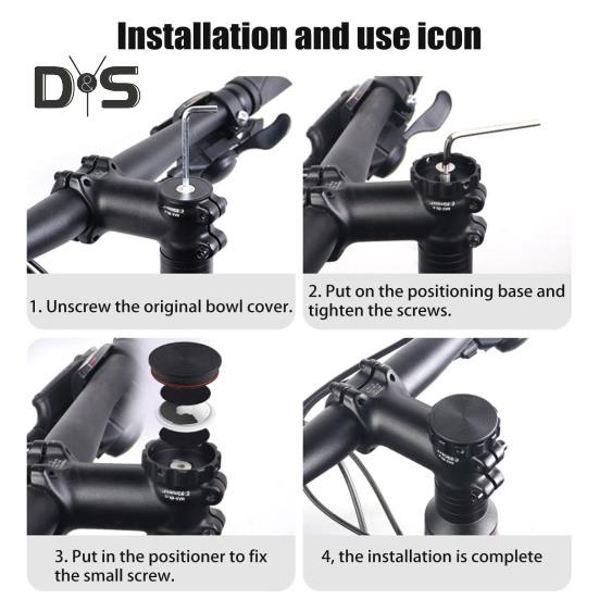 Bicicletă căști capac pentru AirTag Locator suport universal MTB Road Mountain bicicletă furcă față stem bol set capac anti-pierdere dispozitiv de urmărire