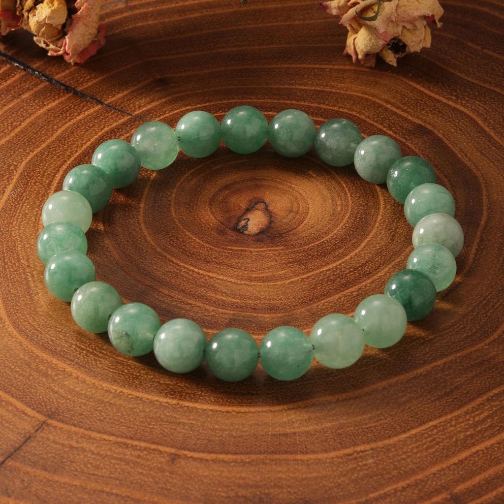 Festive Gifts Green Aventurine Beaded Bracelet Fresh Natural Fashion Jewelry For Women Daily Wear Simple Elegant Accessory
